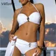 Vikionfly Sexy Brazilian Bikini Push Up Badeanzug Frauen 2020 Heißer Bandeau Sport Bikini Set