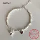 925 Silber Liebe Herz Ellenbogen Perlen Armband für Frauen einfache tägliche süße Hand Schmuck