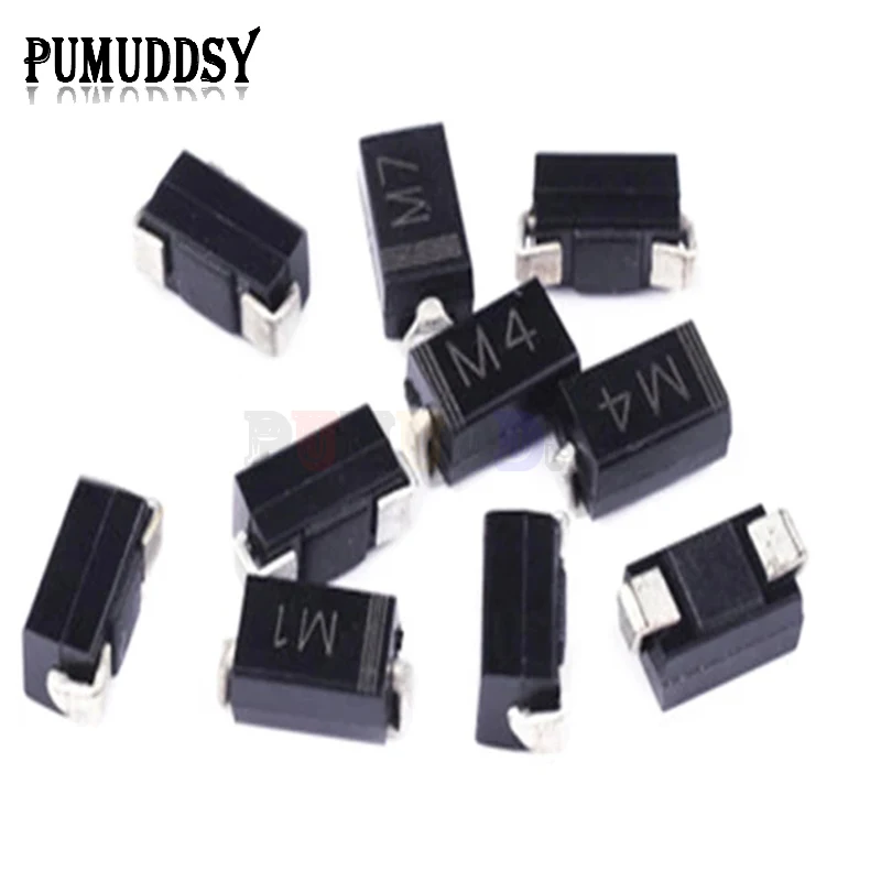 100PCS SMD Schnelle Schalt Schottky Diode M1 M4 M7 S1M S2M S3M SS12 SS14 SS16 SS24 SS26 SS34 SS36 SS54 SS110 SS210 RS1M US1M Image