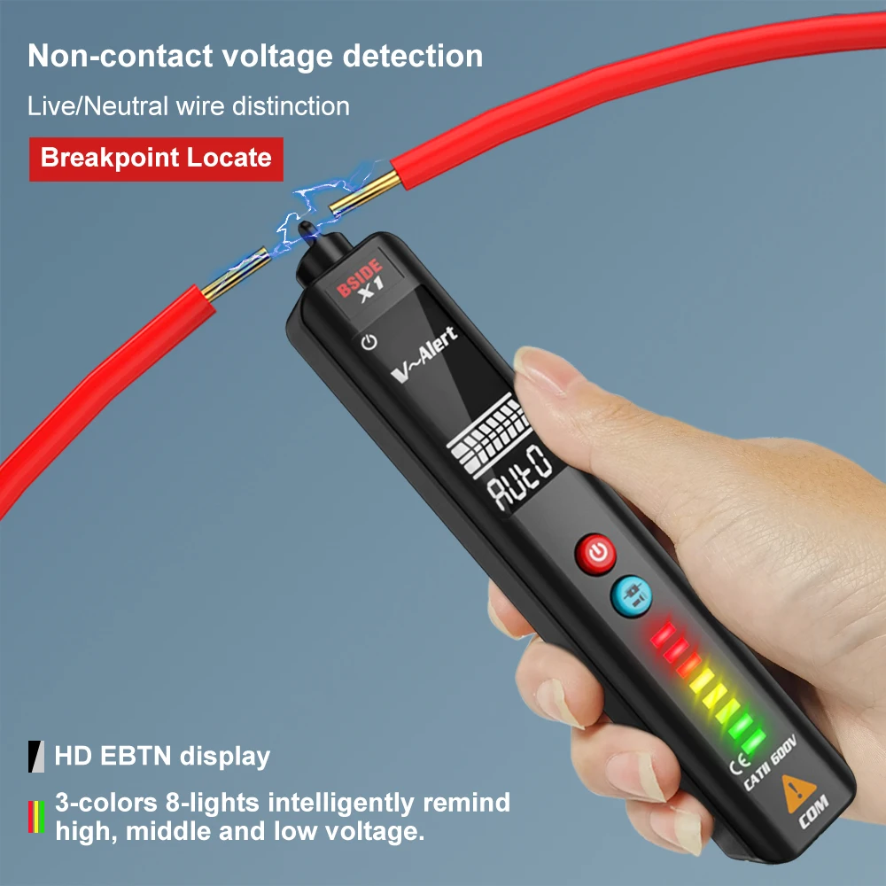 Berührungsloser Spannungsdetektor-Tester, digitales Multimeter, intelligente Anzeige, Multitester, elektrischer Teststift, NCV, Ohm, Hz, Elektrowerkzeuge Image