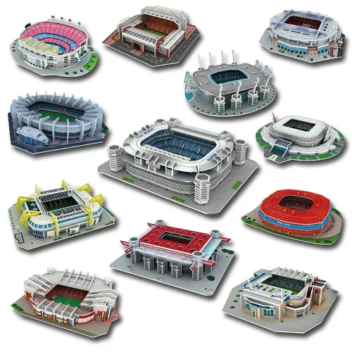3D Fußballfeld Papier Puzzle DIY Puzzle Fußballfeld Modellbau Stadion Montage Spielzeug