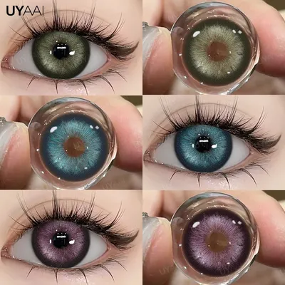 Uyaai natürliche Farbe Linse Augen jährliche Farbe Kontaktlinsen für Augen Schönheit Kontaktlinsen