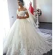 Zj9171 Prinzessin Brautkleid schulter frei Applikation Spitze Brautkleider Brautkleid plus Größe