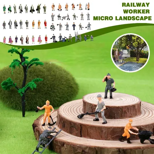 Modellbahn gleis Eisenbahn arbeiter Menschen Figuren mit Garten 1:87 Werkzeuge Ornament Mini ho