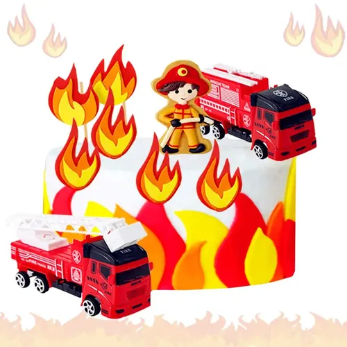 Feuerwehr auto Kuchen Dekorationen Feuerwehr mann Feuerwehr mann Kuchen Topper für Jungen Feuer