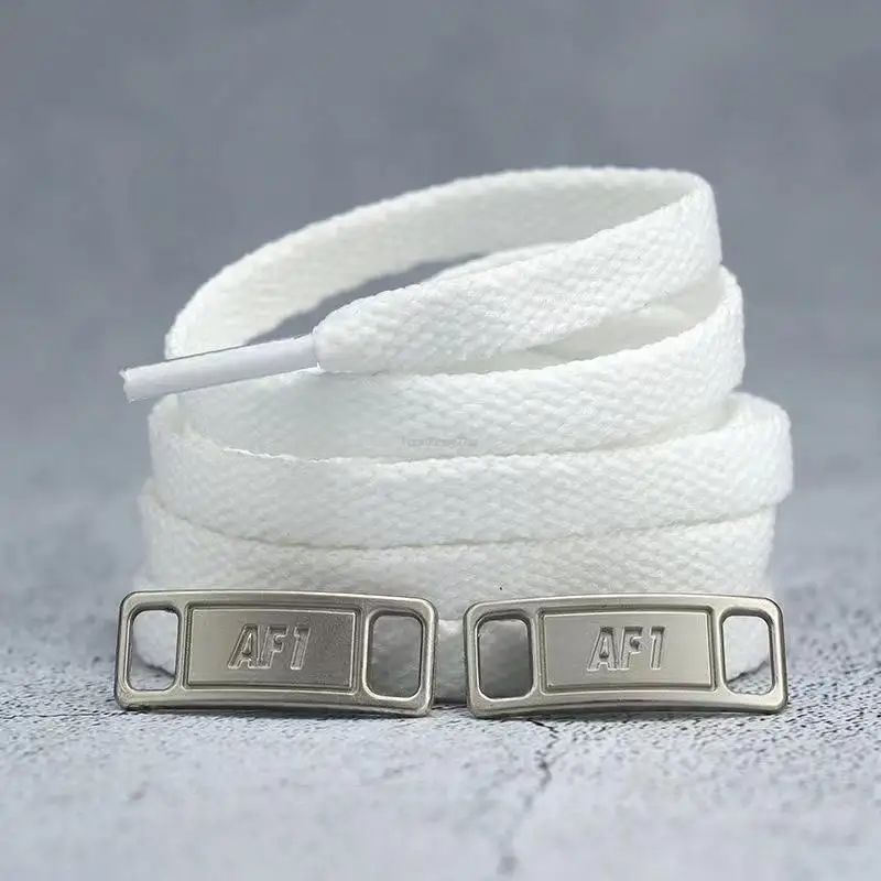 4 Stück AF1 Schnürsenkel Schwarz Weiß Flache Schnürsenkel und Schuhdekoration Anzug Sneaker Schnürsenkel Air Force One Schuhe Zubehör