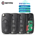 KEYYOU Fernbedienung Auto Schlüssel für Audi A3 A4 A6 A8 B5 TT RS4 Quattro Alten Modelle 433Mhz ID48