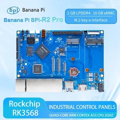 Banana PI BPI-R2 Pro Rockchip RK3568 Quad-core 2G LPDDR4 16G eMMC Unterstützung PCIE M.2 schlüssel-e Image