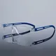 Mode Anti-Blau-Licht Quadrat Lesebrille Frauen Männer randlose Presbyopie Brillen neue trend ige PC