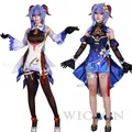 Genshin Impact Ganyu Cosplay Kostüm Perücke Kleid Dämmerung Blüte Haut Halloween Anime Cosplay Party