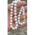 Aaa 8-9mm kreisförmige natürliche Akoya weiße Perlenkette 18"