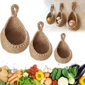 Wandbehang Küche Obst Gemüse Korb hand gewebte Blume Pflanze Makramee Topf Tasche Wohnkultur