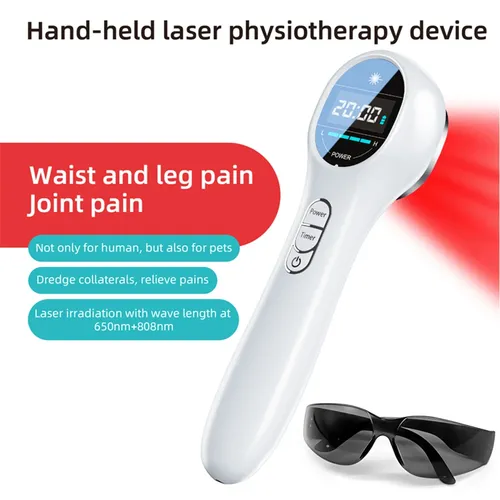 Halbleiter Laser Physiotherapie Instrument 650nm 808nm Rotlicht Physiotherapie Massage gerät zur