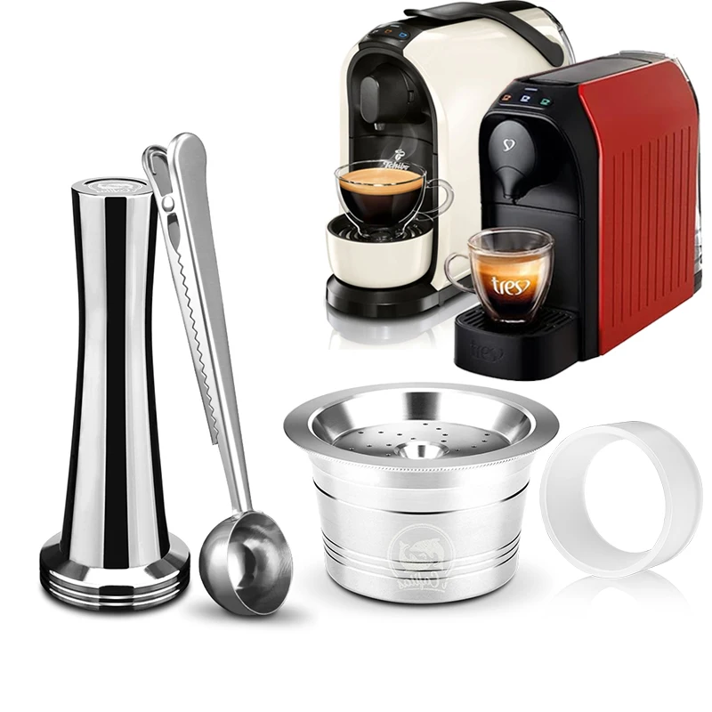 Wiederverwendbare Edelstahlkapsel für Tchibo Cafissimo Easy Trancia Cora Grande PASSIONE Kaffeemaschine Cafitaly K-Gebühr Espresso-Kaffeefilter Image