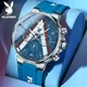 Playboy Sport Chronograph Quarzuhr für Herren Mode Silikon armband Mann Armbanduhr wasserdichte