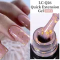 Lilycute 7ml Nude Glitter Quick Extension Gel Nagellack Goldfolien Effekt Konstruktion Gel Vernis