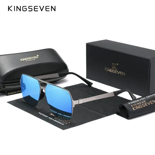 Kingseven 2024 Herren polarisierte Sonnenbrille Mode ultra dünne Tempel Sonnenbrille für Männer