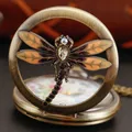 Neue exquisite insekten förmige Edelstein Quarz Taschenuhr Herren Halskette Armband Anhänger