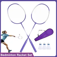 Profession elle Badminton schläger tragbare 2-Spieler-Badmintonschläger Indoor-Badminton-Set Sporta