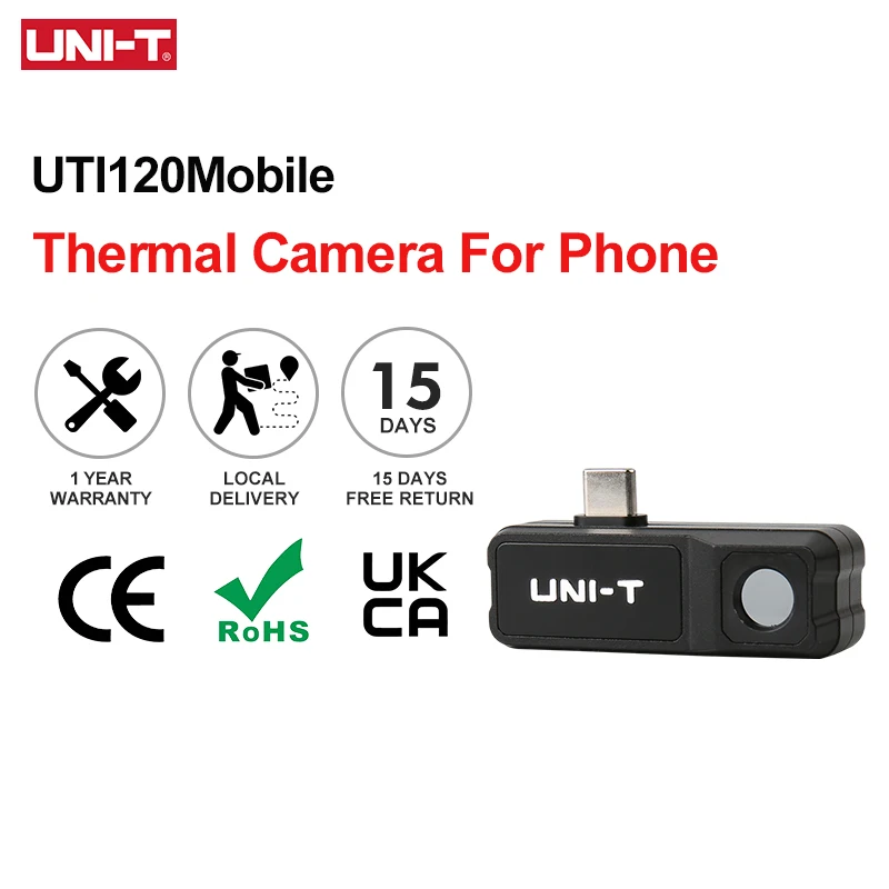 UNI-T Wärmebildkamera für Telefon UTI 120 Mobile 10800 Pixel Wärmebildkamera für Wasserleckdetektor UTI 120MS Image