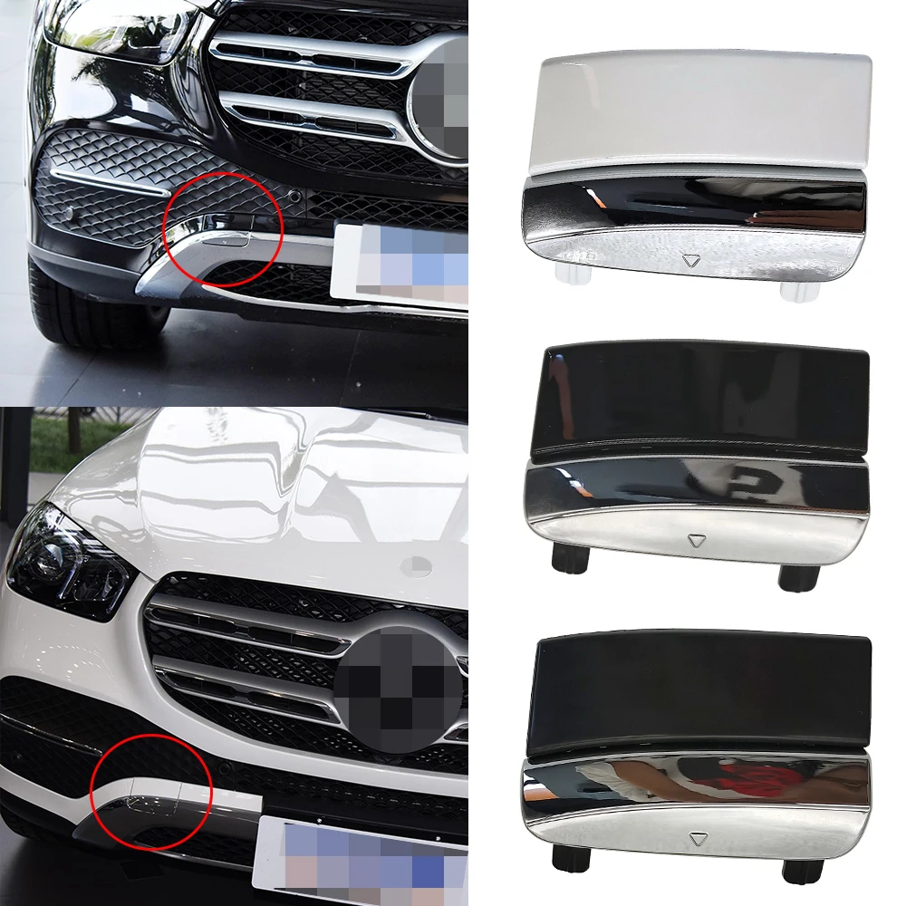 Für mercedes w167 auto front stoßstange schlepp haken abdeckung kappe schwarz für benz gle klasse 2012-2015 gle320 gle450 gle350 2020 Image