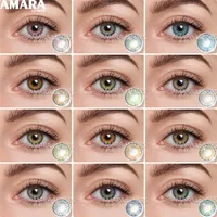 AMARA 3TONE Farbe Kontaktlinsen für Augen Kontaktlinsen Fall Damen Kontaktlinsen Fall Schönheit