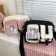 Japanische Art kawaii Handtaschen Frauen Patchwork Farbe Nylon tasche Multi pockets Umhängetasche