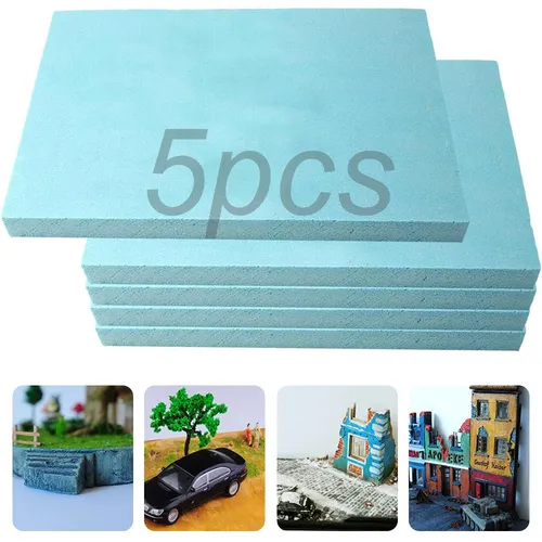 5 stücke Schaum Ziegel DIY Modell Schaumstoff platte Diorama Grundplatte Schaumstoff platte Blatt