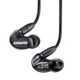 Shure SE215 Earphones Black Noise Isolation Dynamic Sound Secure Ergonomic Fit(Like New)