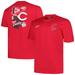 Men's Profile Red Cincinnati Reds Big & Tall Split Zone T-Shirt