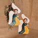 '2 Hand-Painted Glazed Ceramic Angel Ornaments from Armenia'