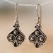 Lucky Dame,'Classic Spade-Shaped Sterling Silver Dangle Earrings'