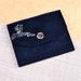 Days of Enchantment,'Navy Suede Card Holder Accented with an Armenian Bird Letter'