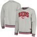 Men's New Era Heather Gray Cincinnati Reds Throwback Classic Pullover Sweatshirt