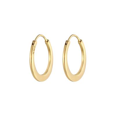 Elli PREMIUM Creolen Ohrhänger 925 Silber goldfarben Damen Image