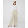 French Connection Womens Belted Wide Leg Trousers - 18 - Cream, Cream