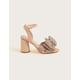 Monsoon Womens Bow Detail Ankle Strap Block Heel Sandals - 41 - Nude, Nude