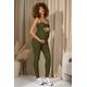 Kim | Moss Green Strappy Skinny-Leg Maternity Unitard