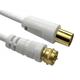 1m Metre TV Aerial Coax Cable Lead Male to F Satellite Connector Plug Coaxial