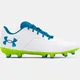 Boys' Under Armour Magnetico Select 3 FG Jr. Football Boots White / High Vis Yellow / Capri 4