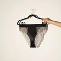 Synergy Lace Brief | High Waisted Womens Brazilian Knickers | Full Coverage | Black | S | Lemonade Dolls