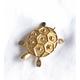 CHRISTIAN DIOR Vintage golden turtle pin brooch