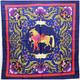 HERMES Silk Scarf Muffler Carre 90 "Cheval Turc" Turkish Horse Women's