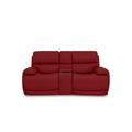 Rocco 2 Seater Fabric Power Rocker Sofa with Cup Holders and Headrests - Red