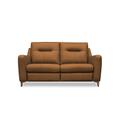 G Plan - Arlo 2 Seater Leather Power Recliner Sofa - Cambridge Tan with Walnut Feet