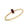 Baguette cut Garnet Ring 0.15ct in 9ct Gold