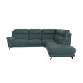 Contempo Right Hand Facing Chaise End BV Leather Power Recliner Sofa - BV Lake Green