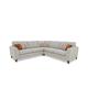 Pippa Fabric Large Corner Sofa with Wooden Feet - Clay Spice