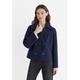 Stradivarius Short double-breasted coat Navy blue M