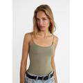 Stradivarius Bodysuit with thin straps Khaki M